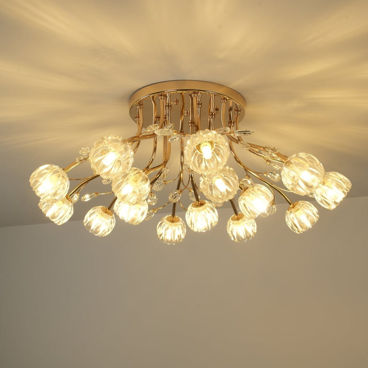 Elyinira Postmodern Luxe Bloem Kristal plafondlamp