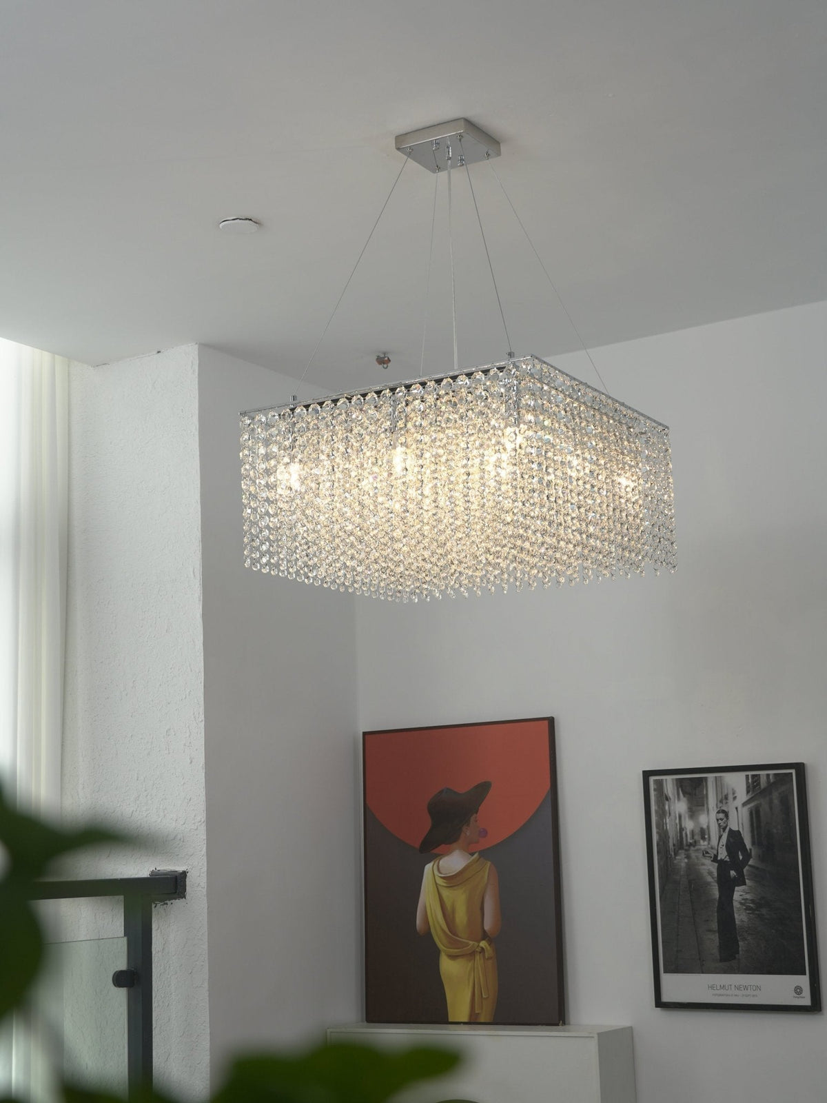 Vantess kristallen kroonluchter met zilveren kabel