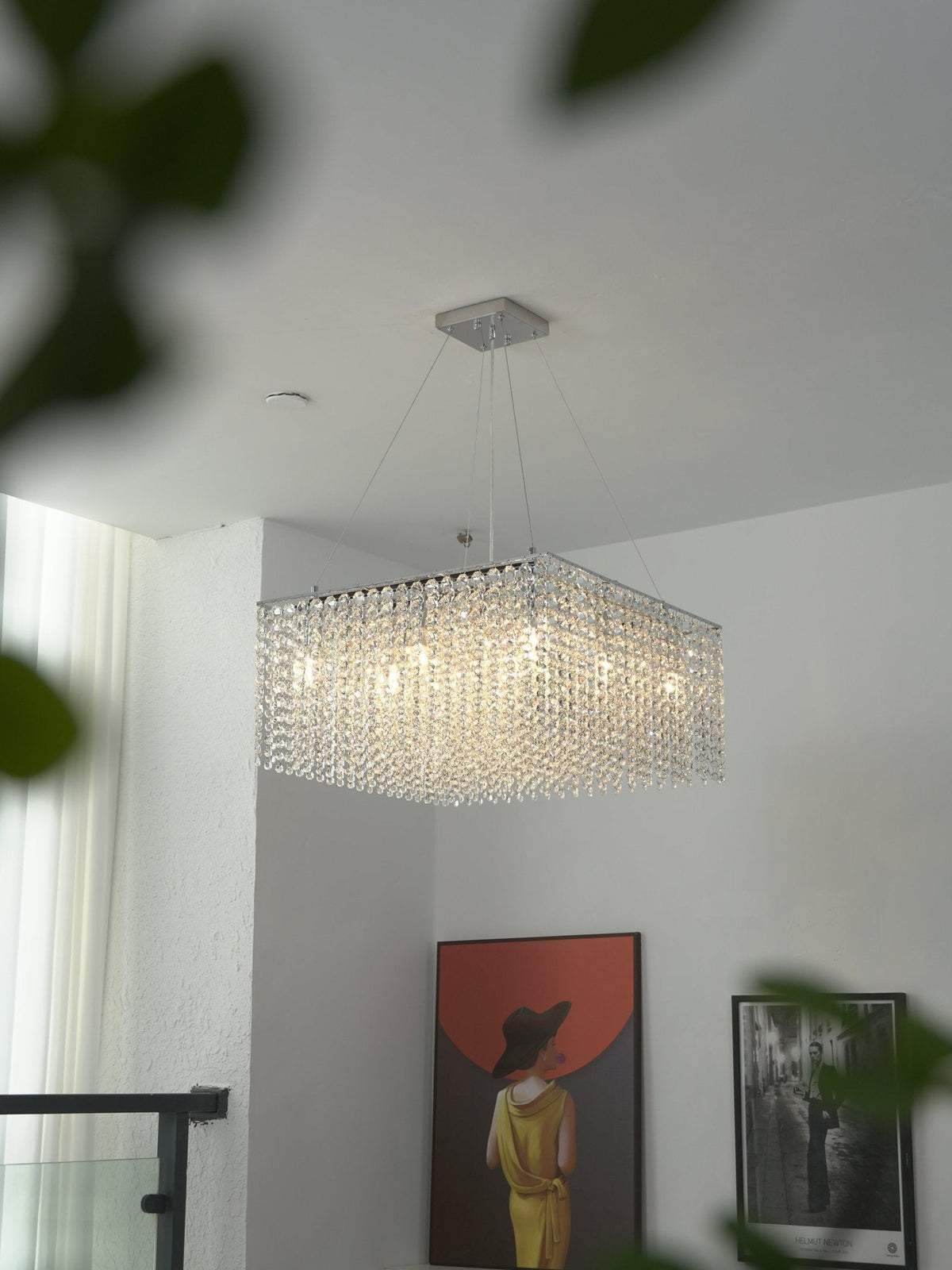 Vantess kristallen kroonluchter met zilveren kabel