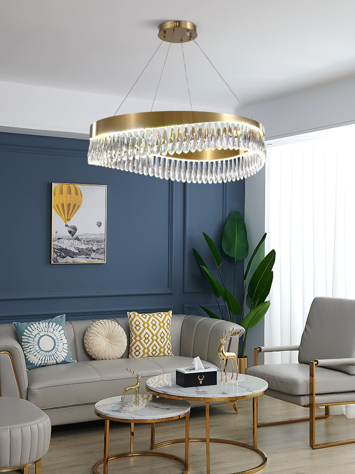 Cana Kroonluchter Kristalring LED Polished