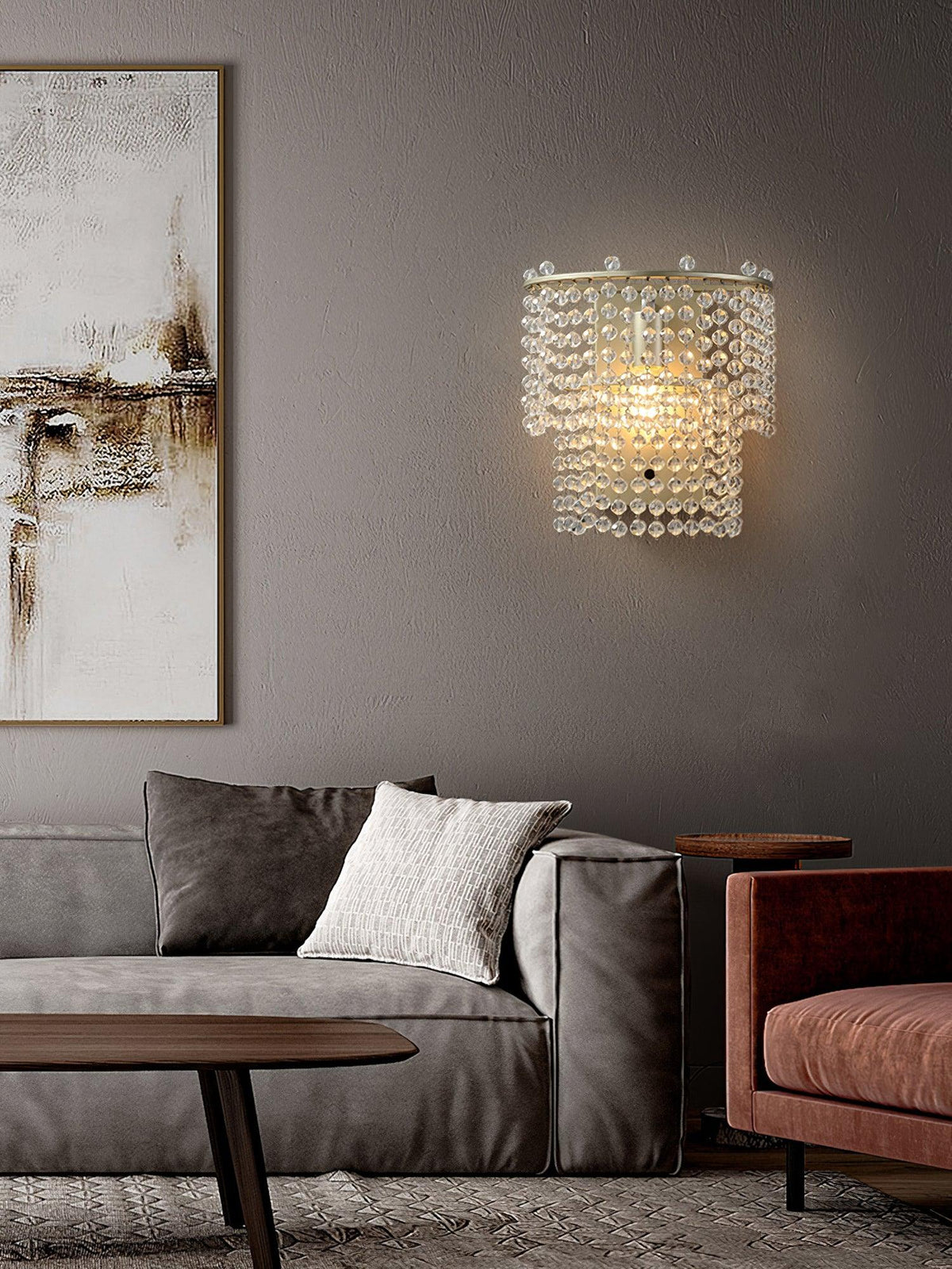 Cyranise kristal Waterfall wandlamp