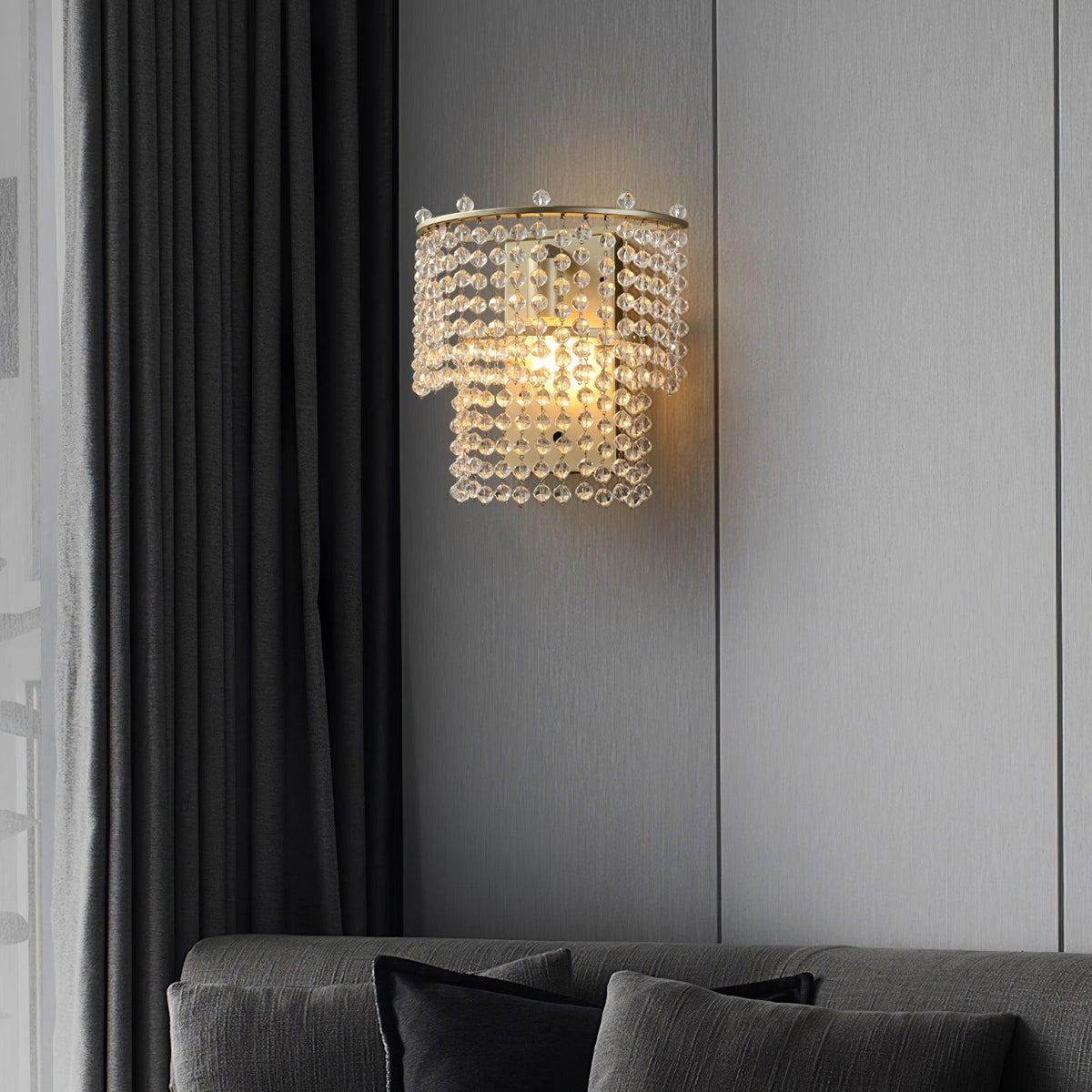 Cyranise kristal Waterfall wandlamp