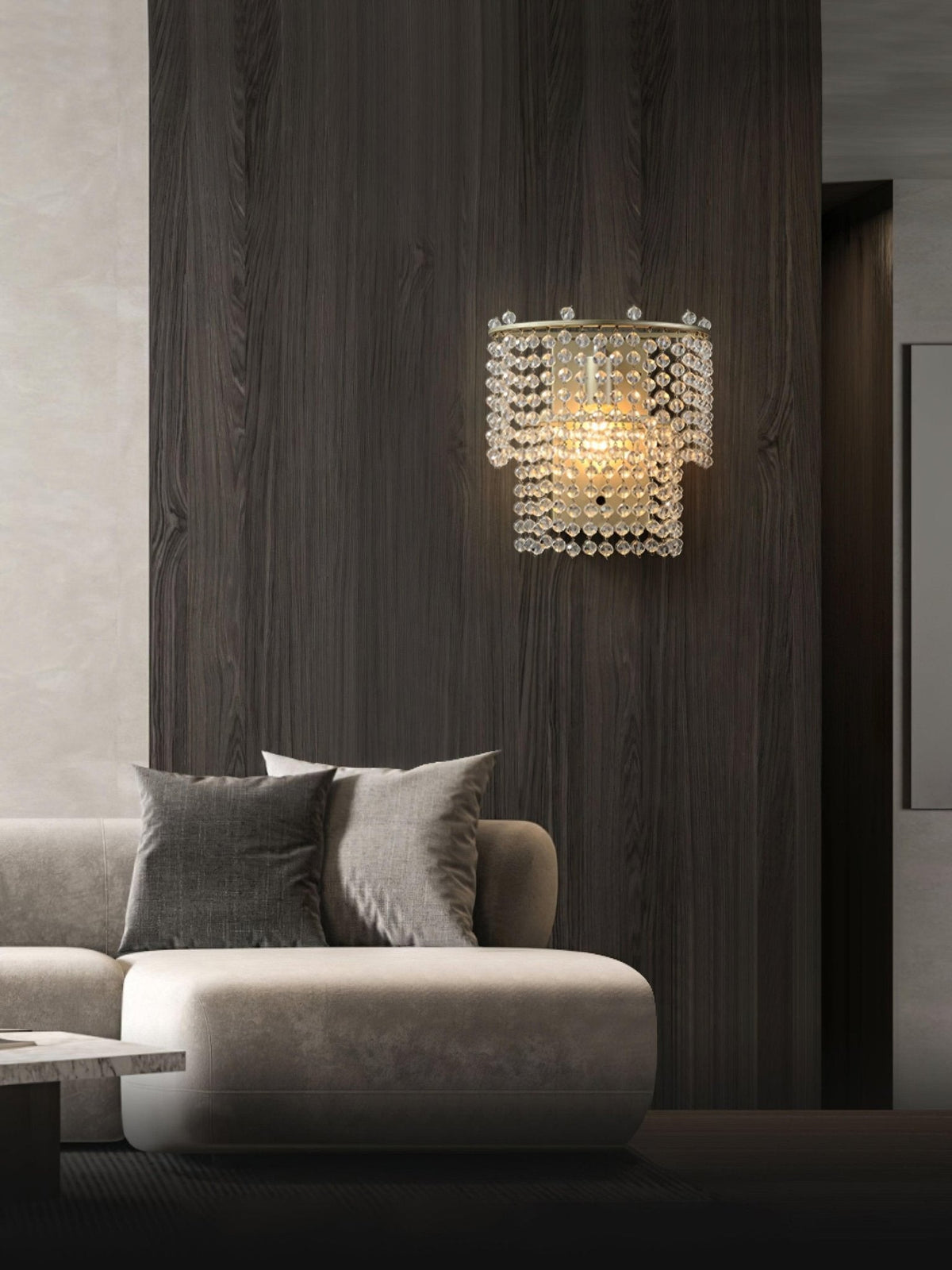 Cyranise kristal Waterfall wandlamp