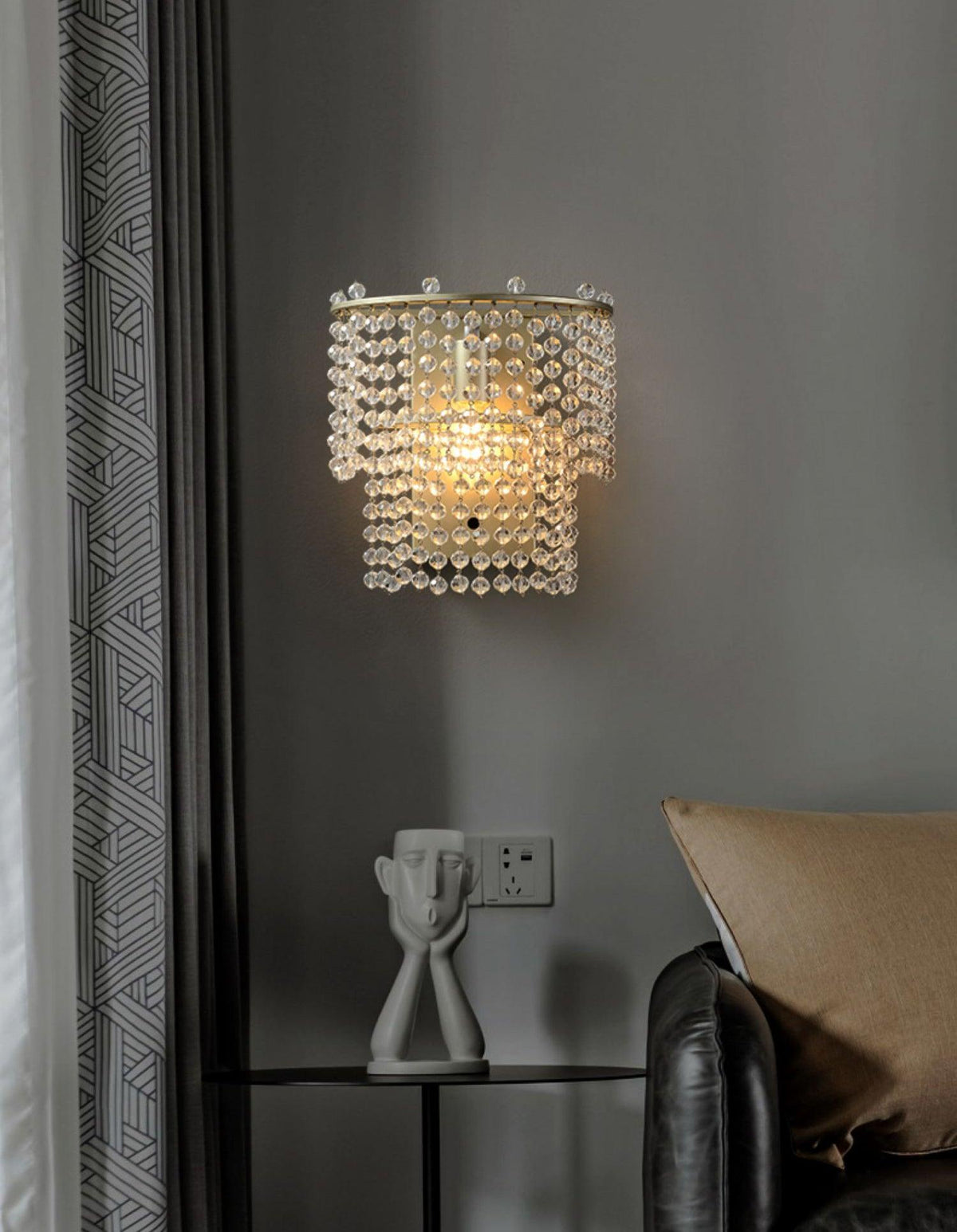 Cyranise kristal Waterfall wandlamp