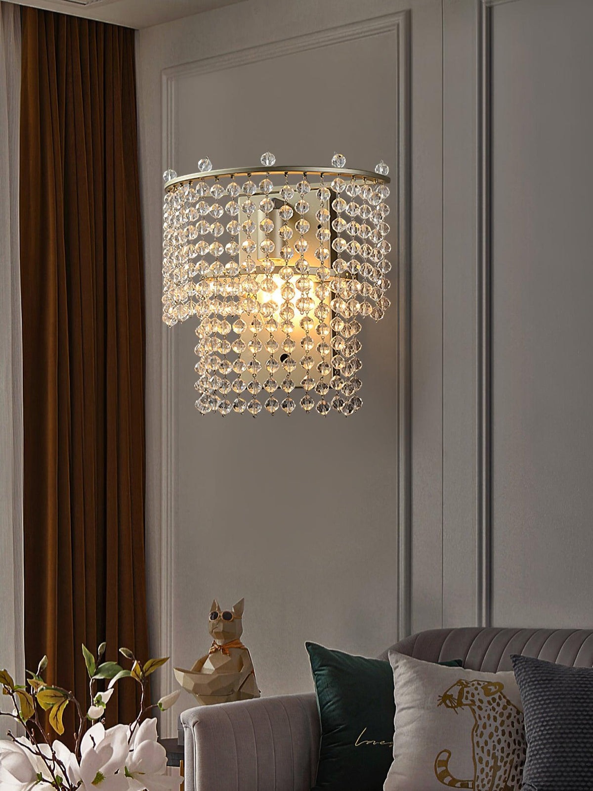 Cyranise kristal Waterfall wandlamp