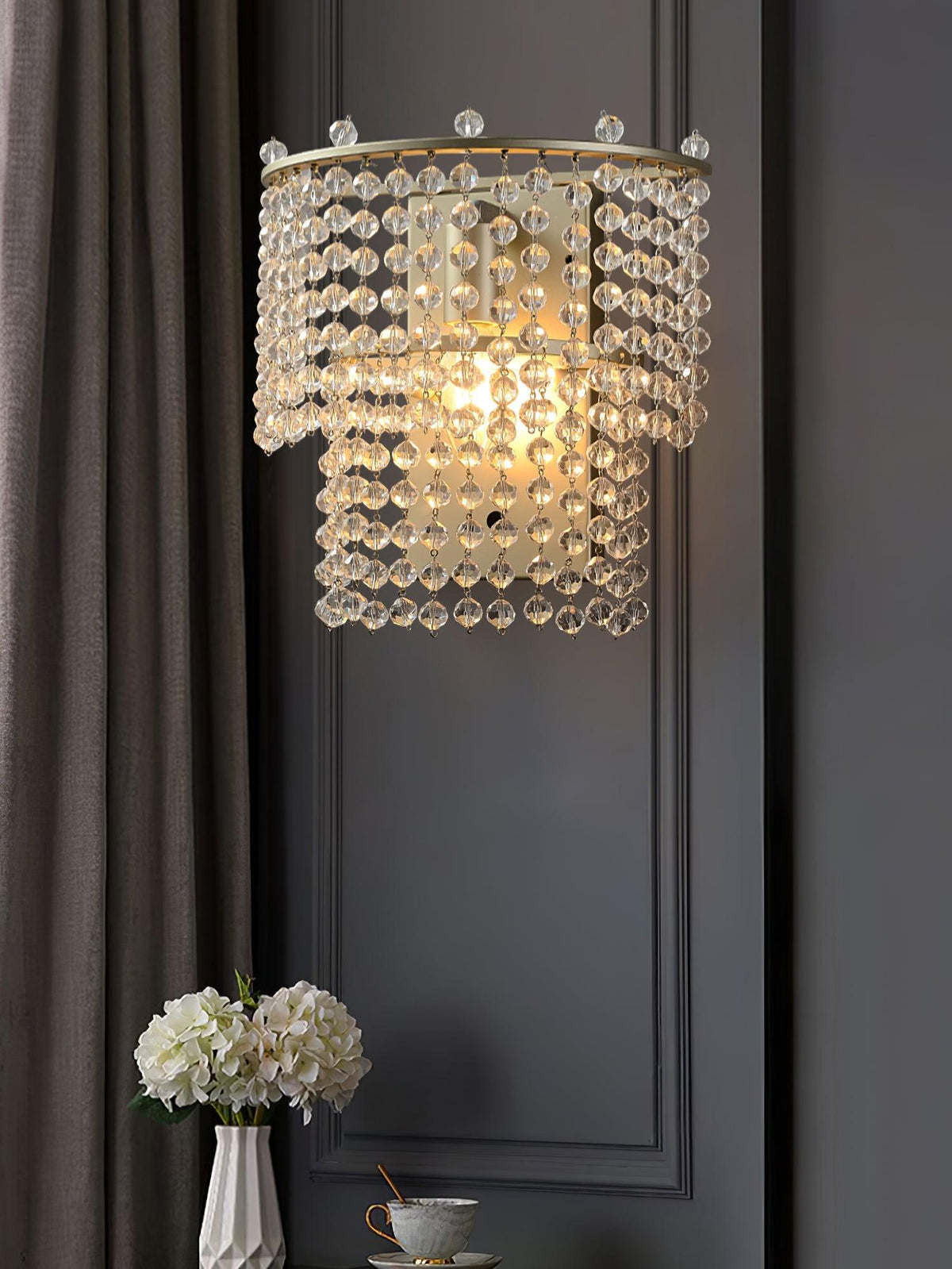 Cyranise kristal Waterfall wandlamp