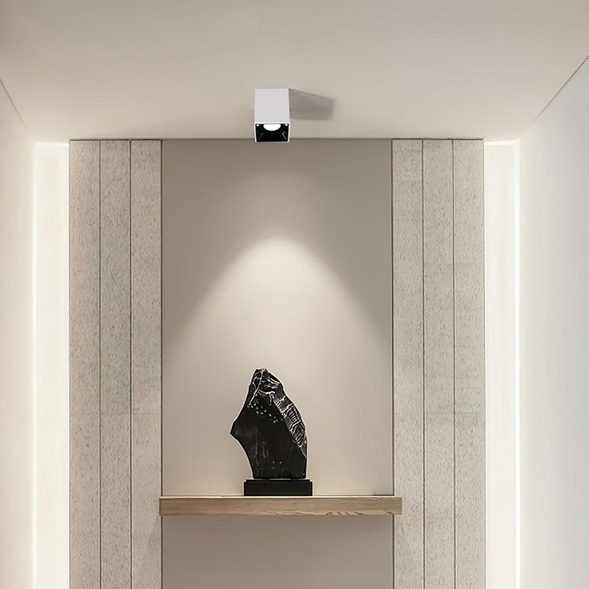 Orelaniella plafondlamp vierkant zwart spotlight