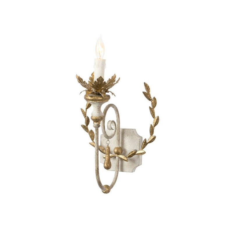 Opal houten wandlamp