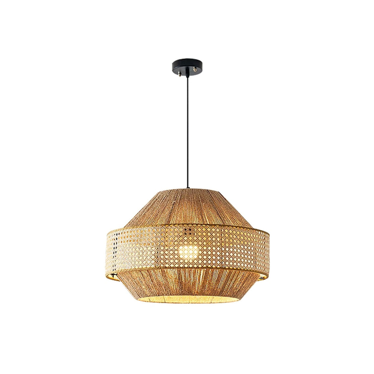 Avelmere hanglamp van geweven rotan