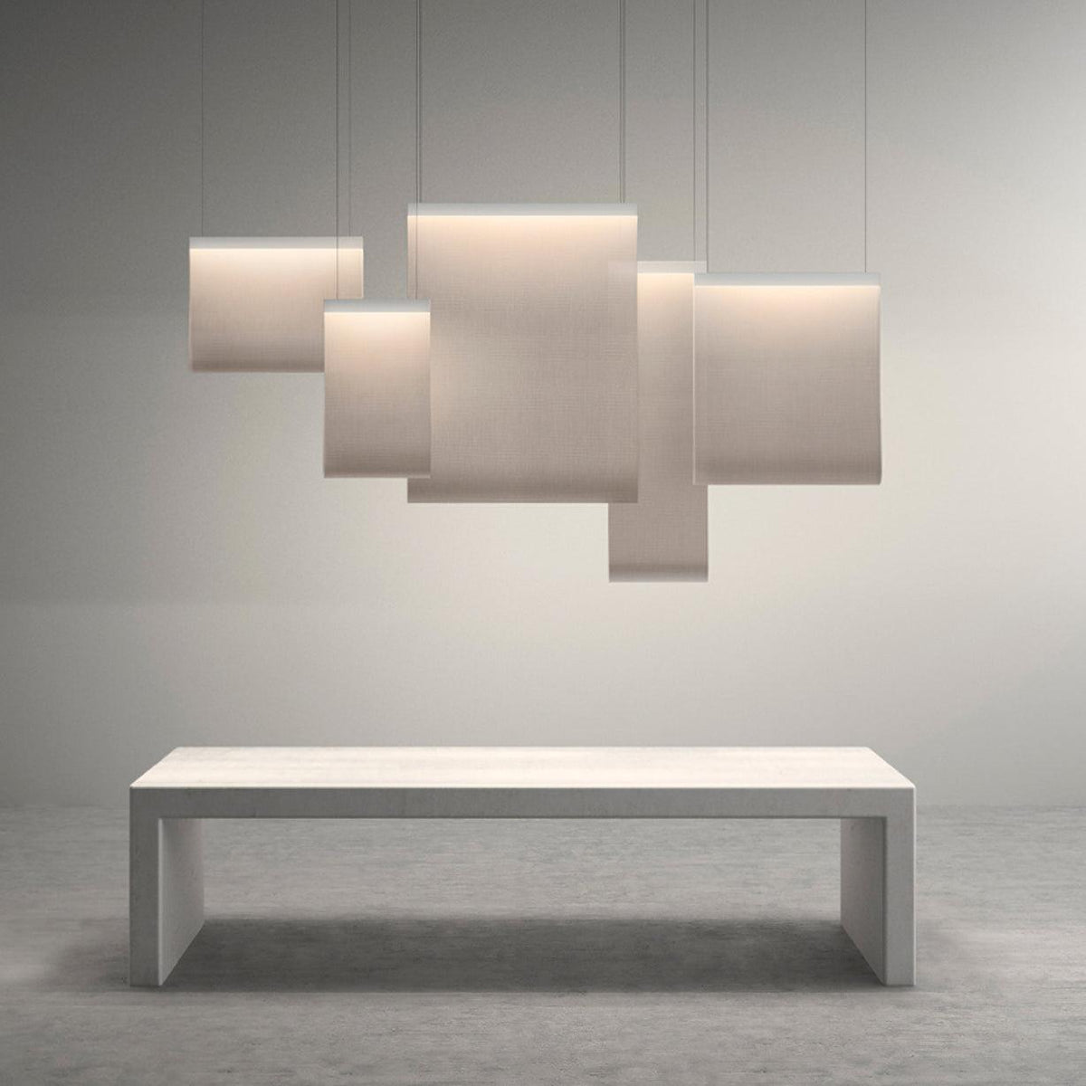 Emlin minimalistisch hanglamp met stoffen kap