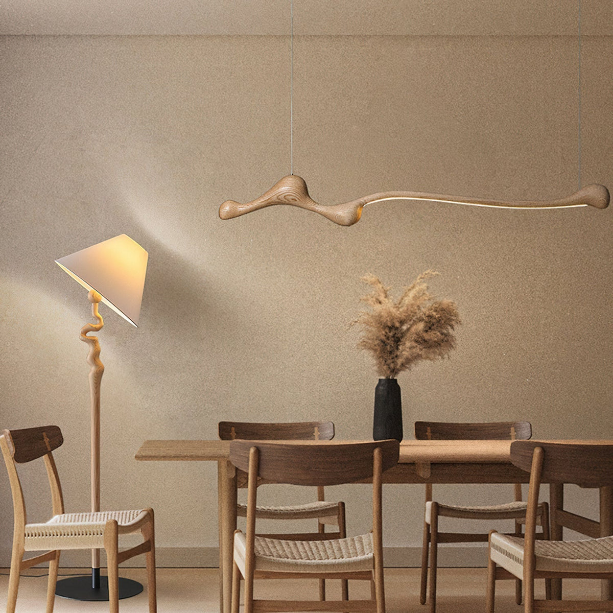 Alenor Hout Retro hanglamp