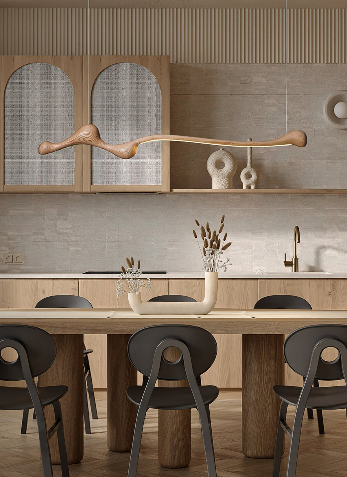 Alenor Hout Retro hanglamp