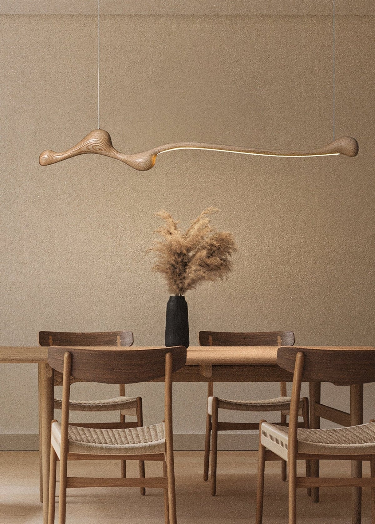 Alenor Hout Retro hanglamp