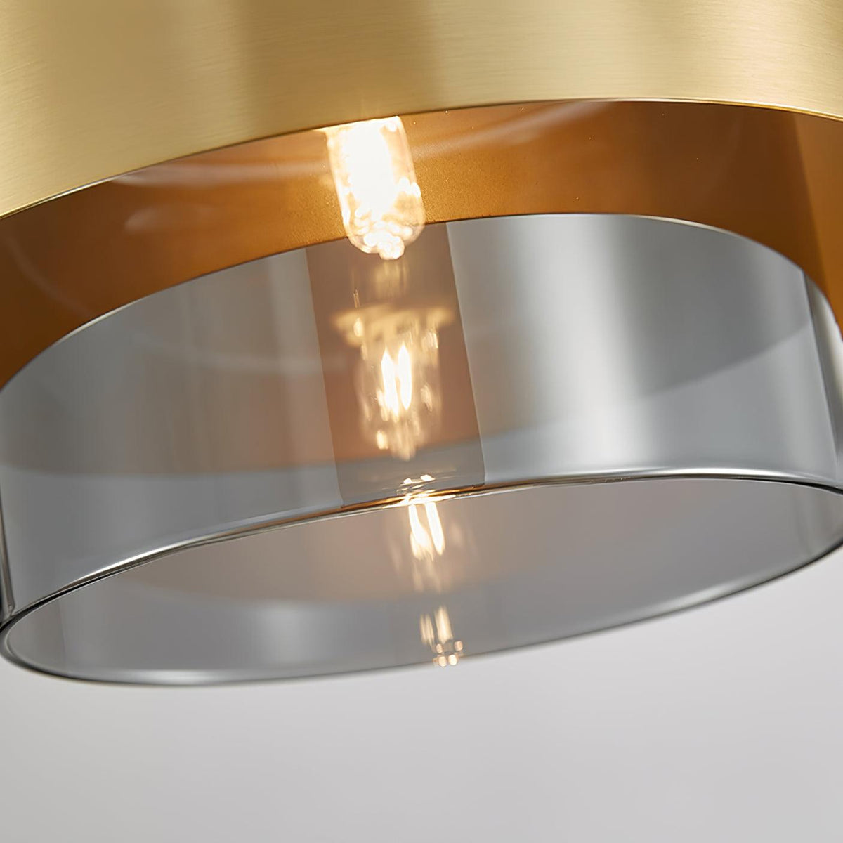 Celariella hanglamp messing cilindervormig glas modern