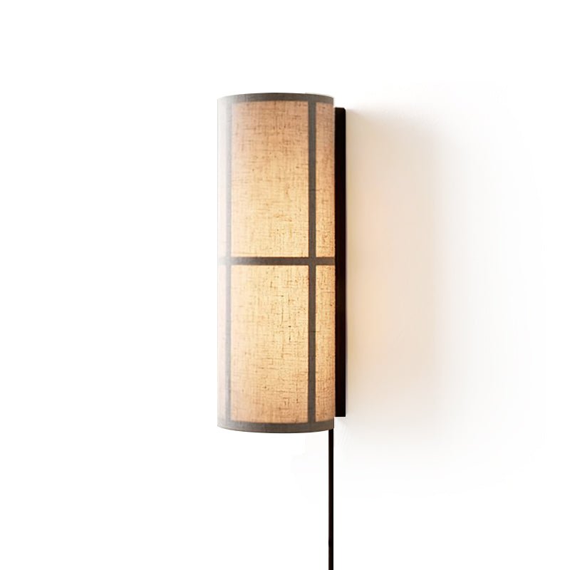 Seraniella Cylinder Noordse kunst met stekker Stof wandlamp