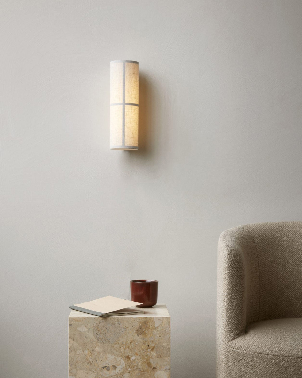 Mirinella wandlamp Cilinder Stoffen Kap Zachte Gloed