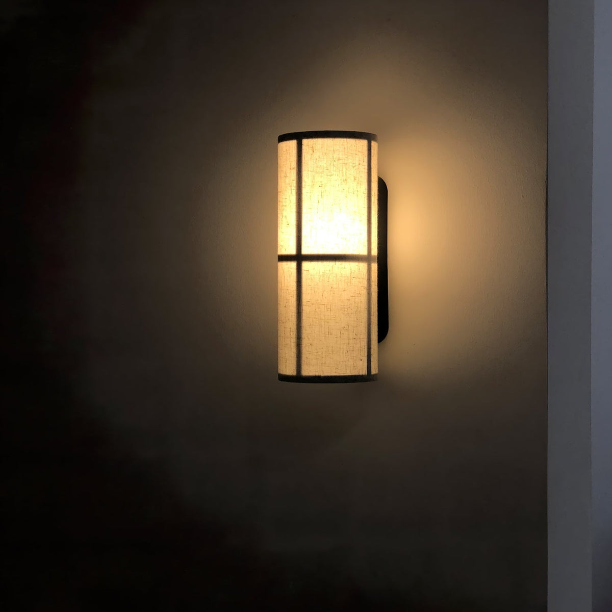 Seraniella Cylinder Noordse kunst met stekker Stof wandlamp