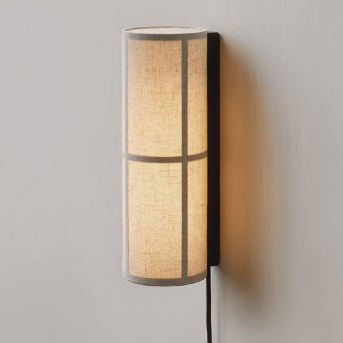 Seraniella Cylinder Noordse kunst met stekker Stof wandlamp