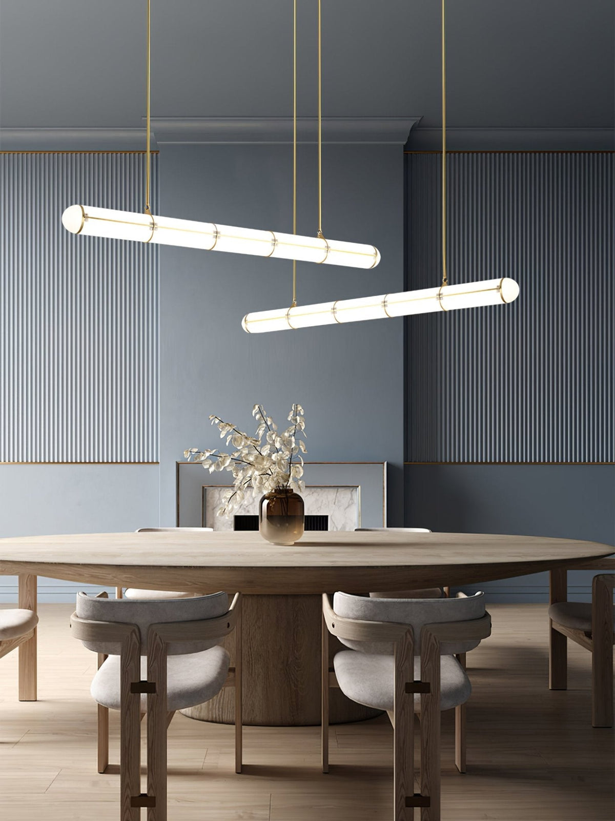 Rivenette hanglamp cilindrisch eindeloos voor eetkamer