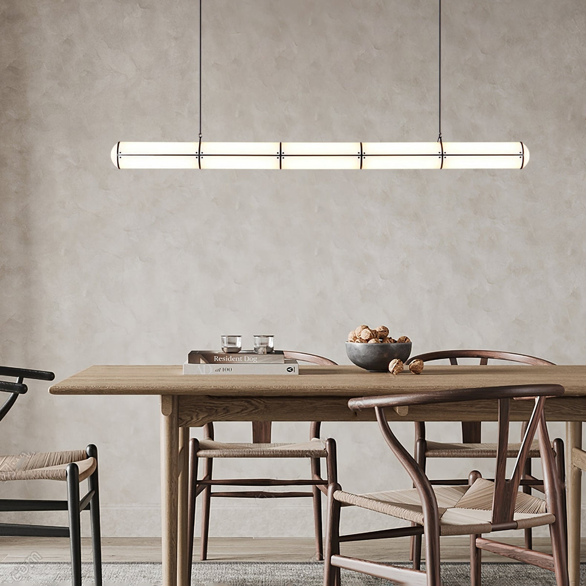 Rivenette hanglamp cilindrisch eindeloos voor eetkamer