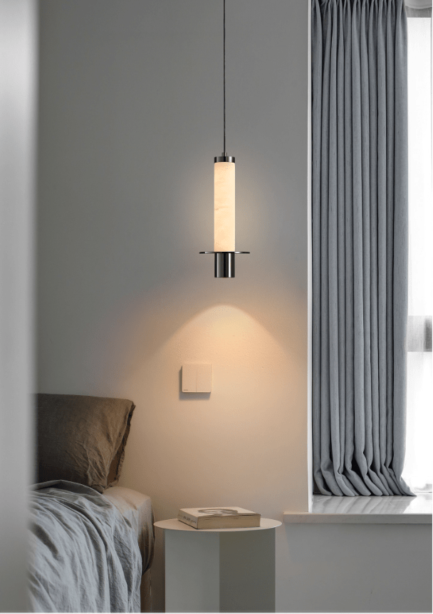 Eirenelia Slank Albast Cilindrisch Hanglamp