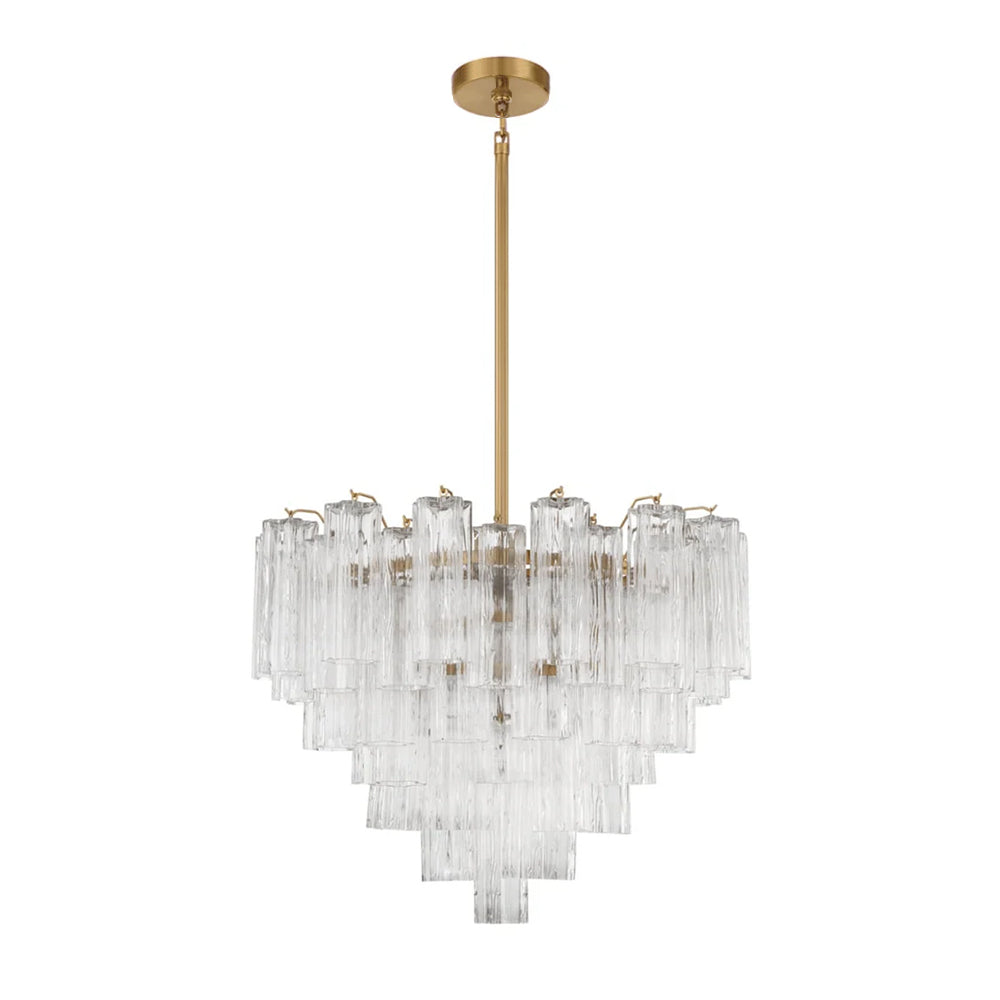 Namo Murano Kroonluchter Glasbuis Lagen Amber