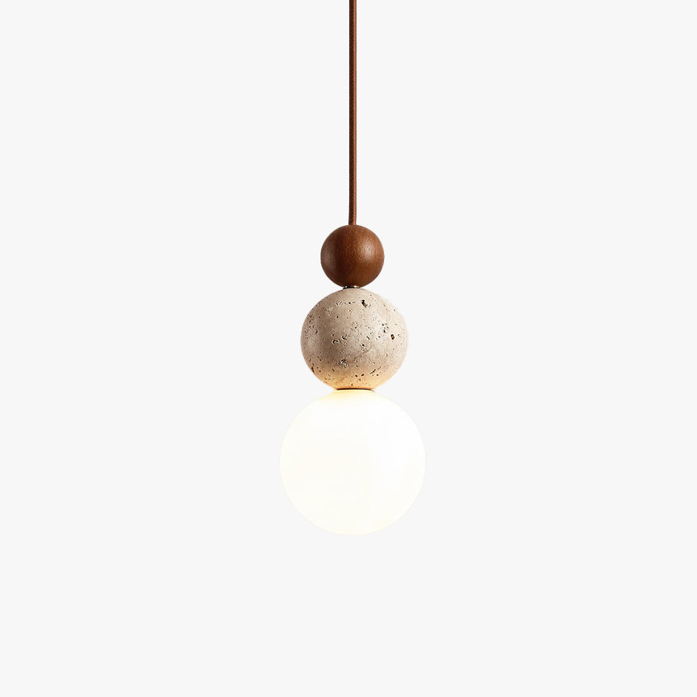 Giona hanglamp bol travertin walnoot
