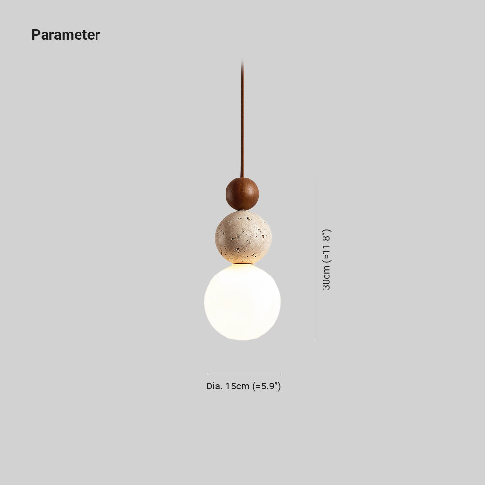 Giona hanglamp bol travertin walnoot