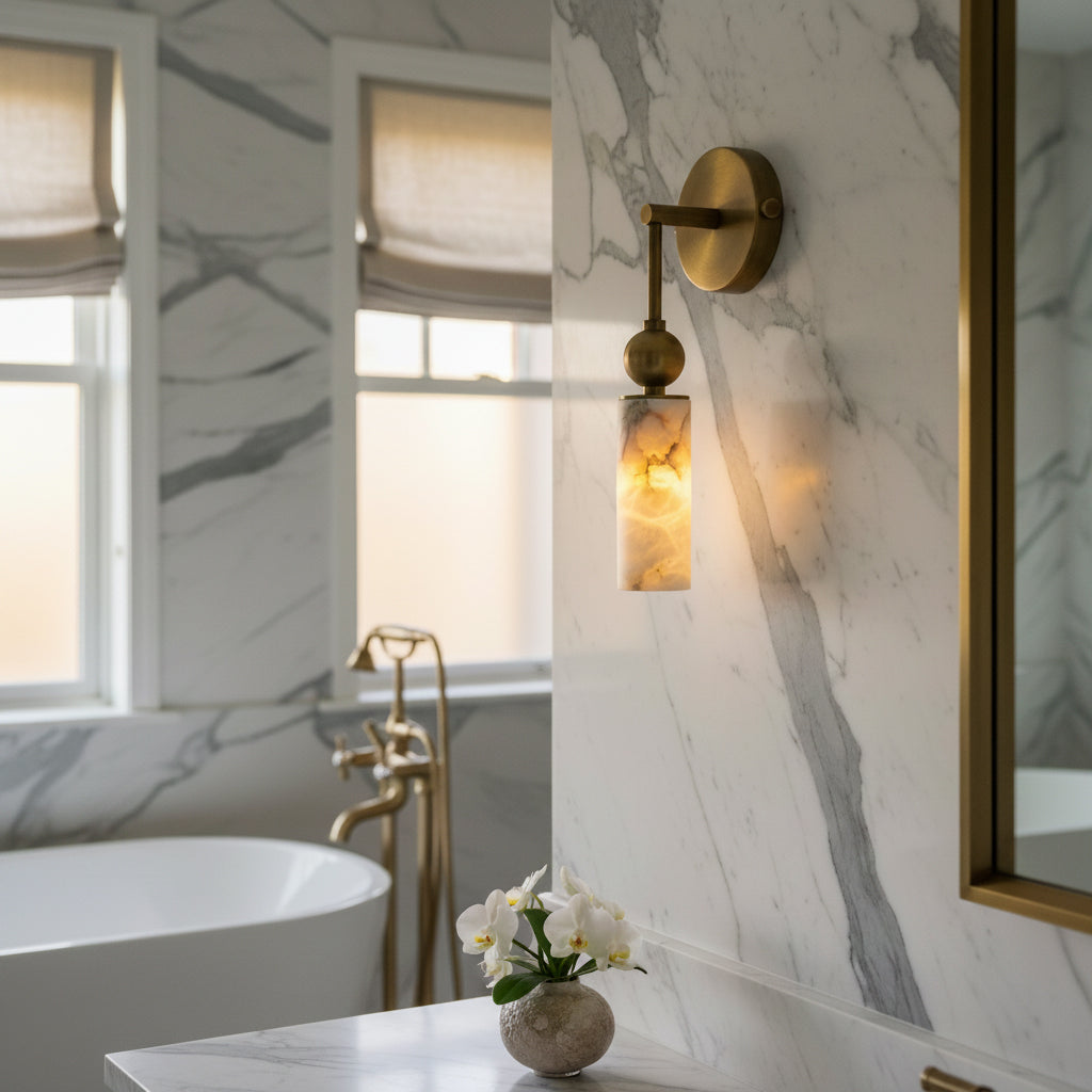 Alvire albasten wandlamp