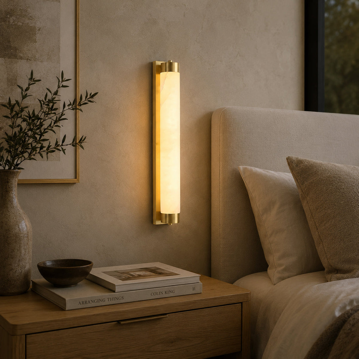 Alvion albasten wandlamp