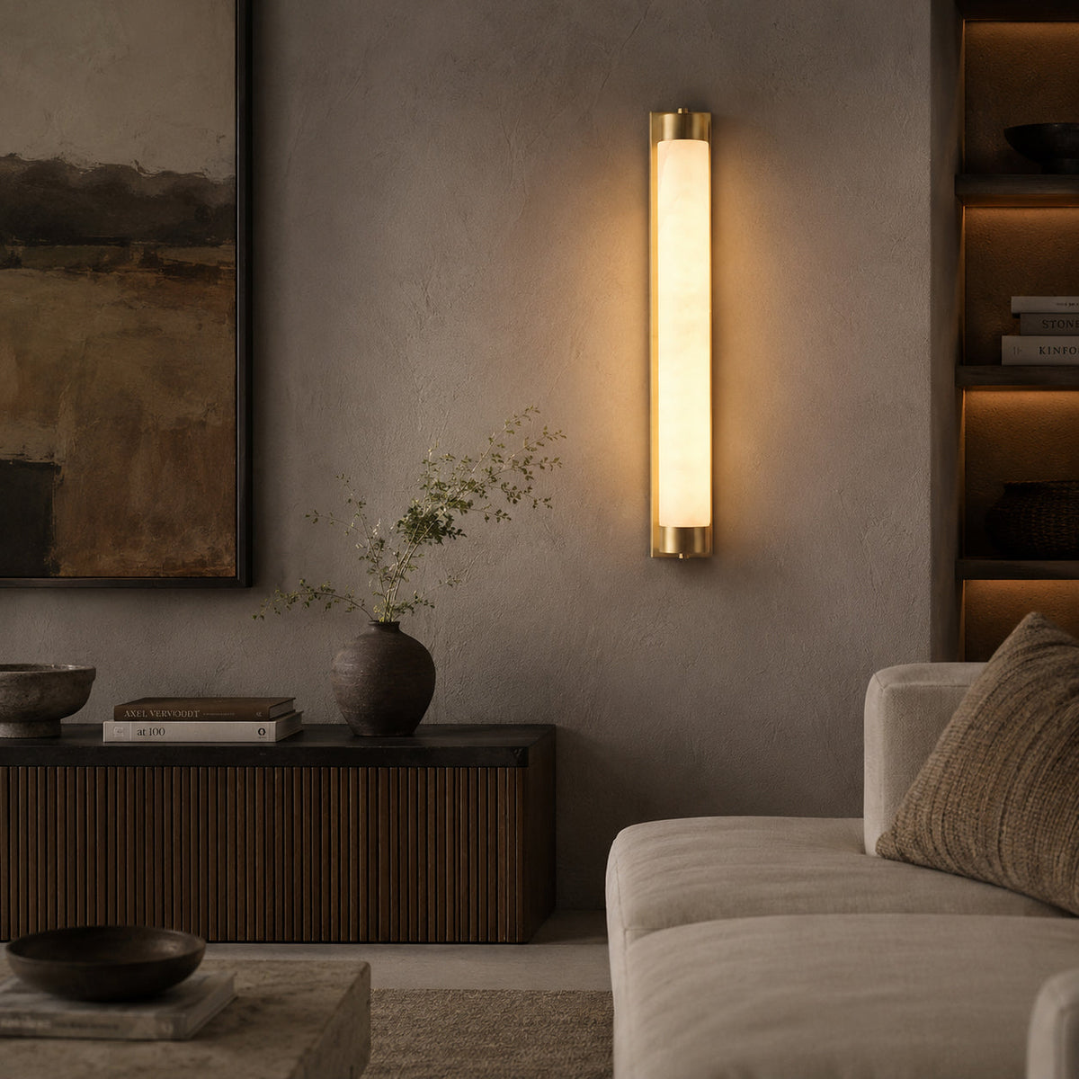 Alvion albasten wandlamp