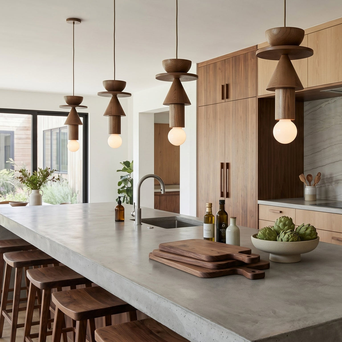 Vanya hanglamp van walnoothout