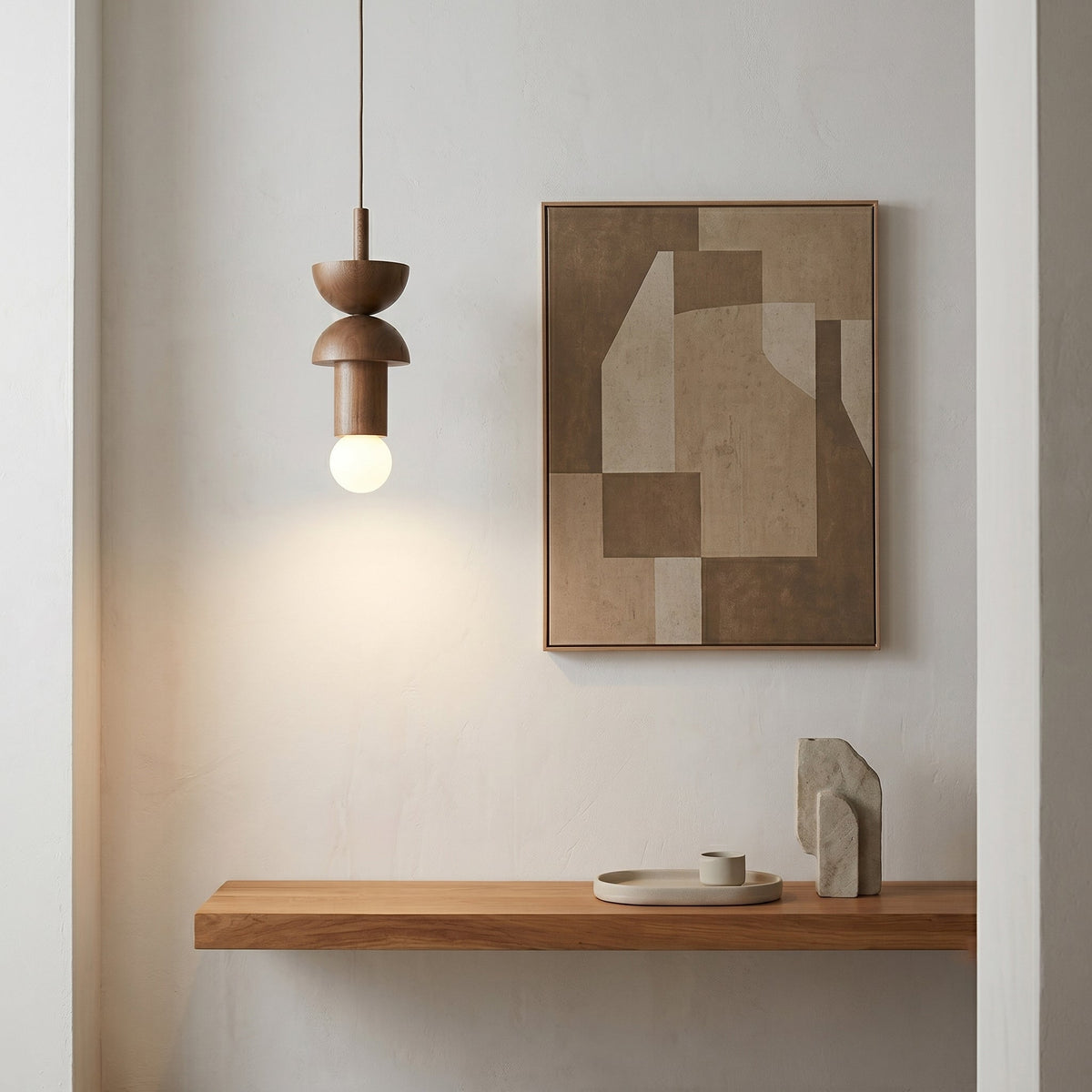 Vanya hanglamp van walnoothout