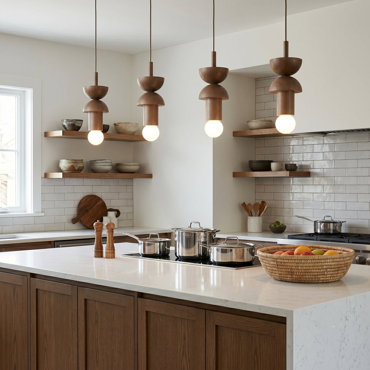 Vanya hanglamp van walnoothout