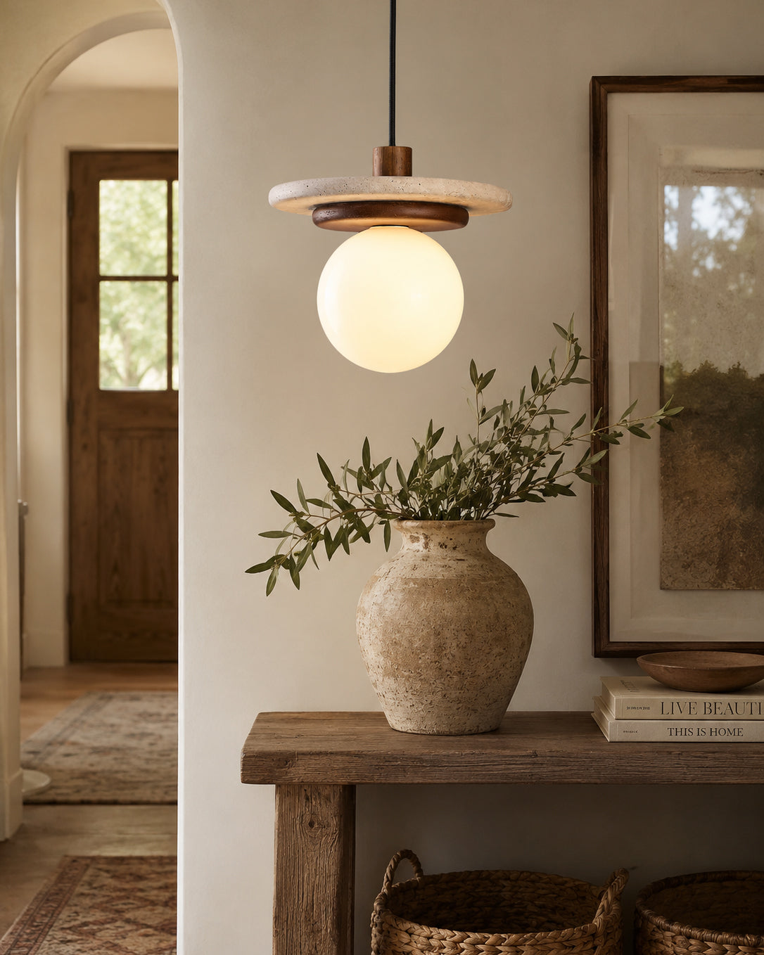 Farren travertin hanglamp