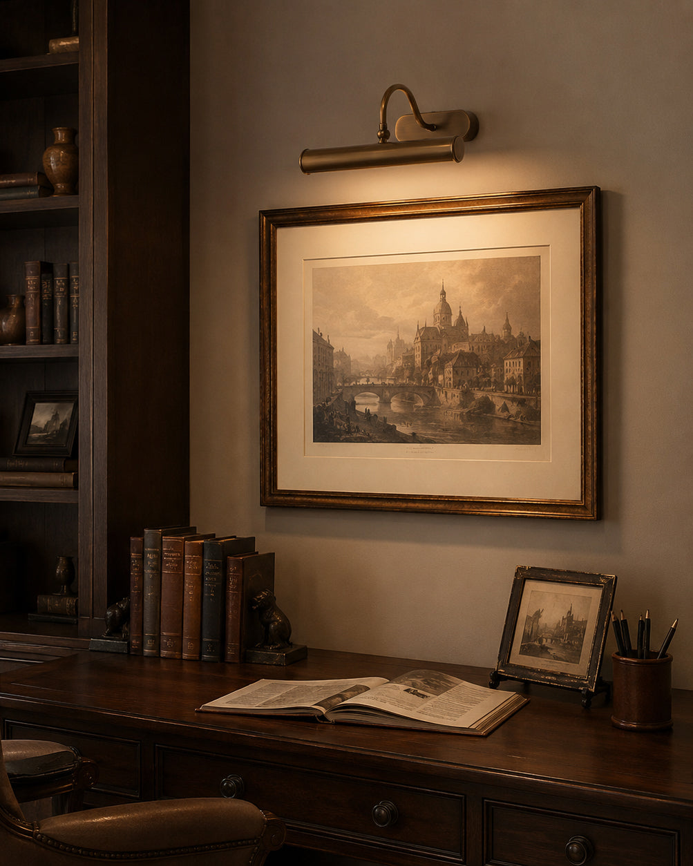 Ainsworth wandlamp van messing