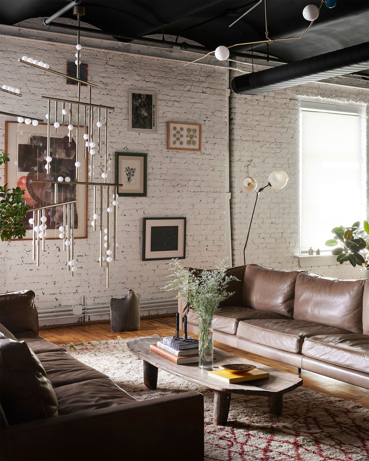 Bara Geometrische messing Lineaire hanglamp Kroonluchter