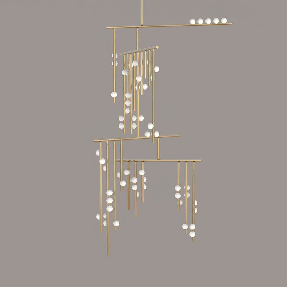 Bara Geometrische messing Lineaire hanglamp Kroonluchter
