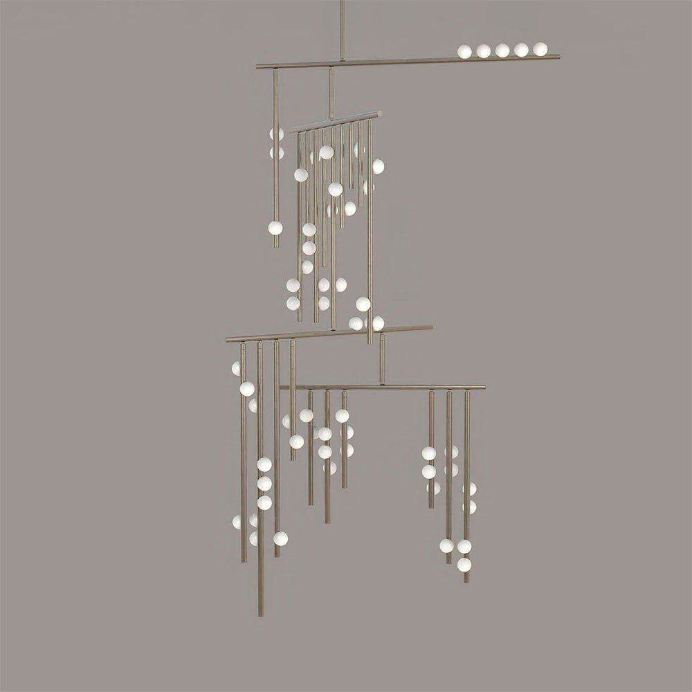 Bara Geometrische messing Lineaire hanglamp Kroonluchter