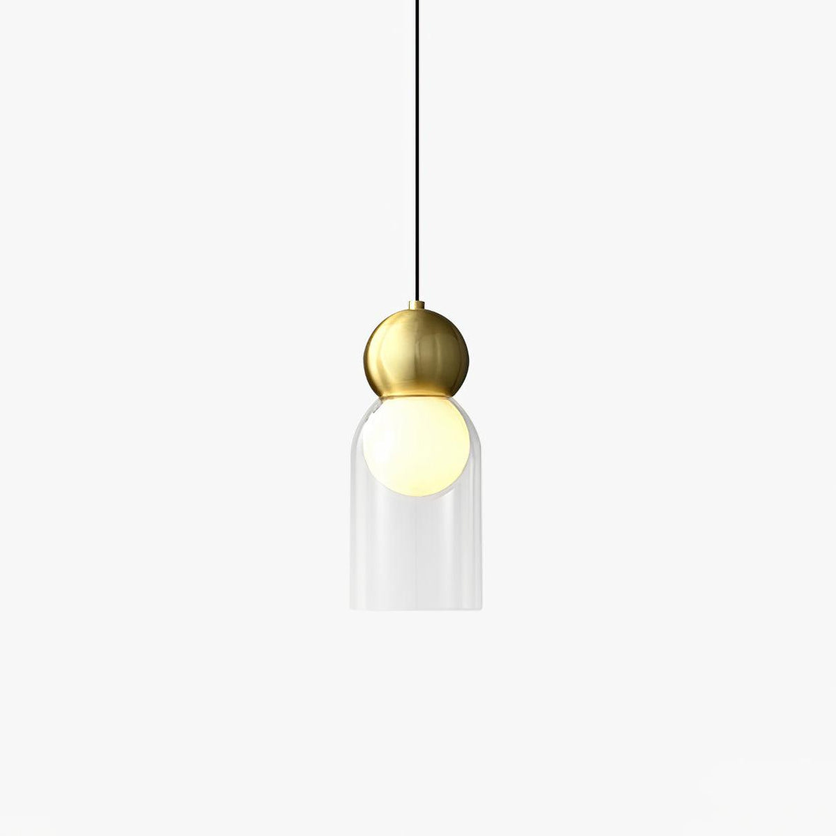 Veloina hanglamp messing glas Noordse geometrische
