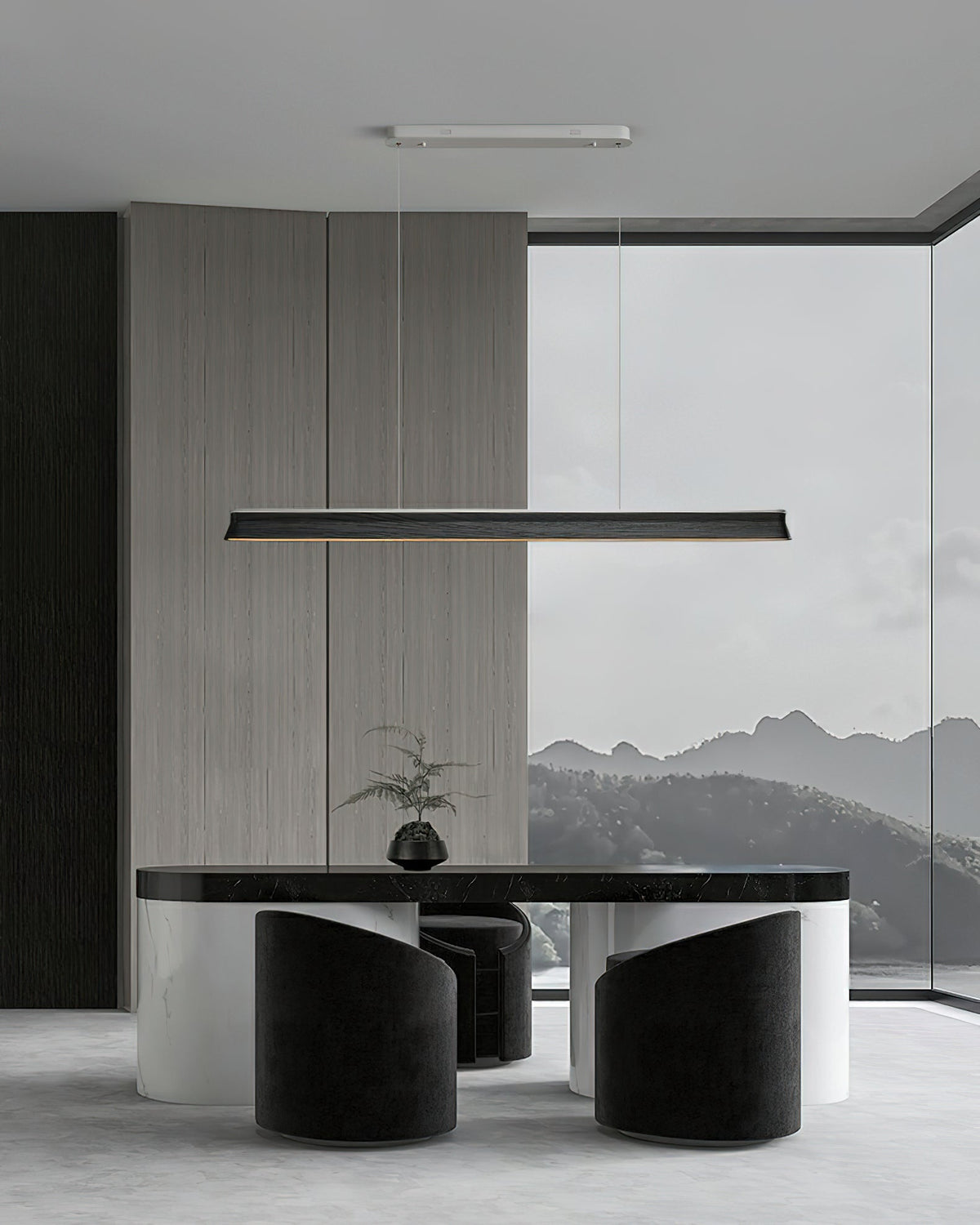 Aldeette hanglamp Houten Balk Minimalistisch