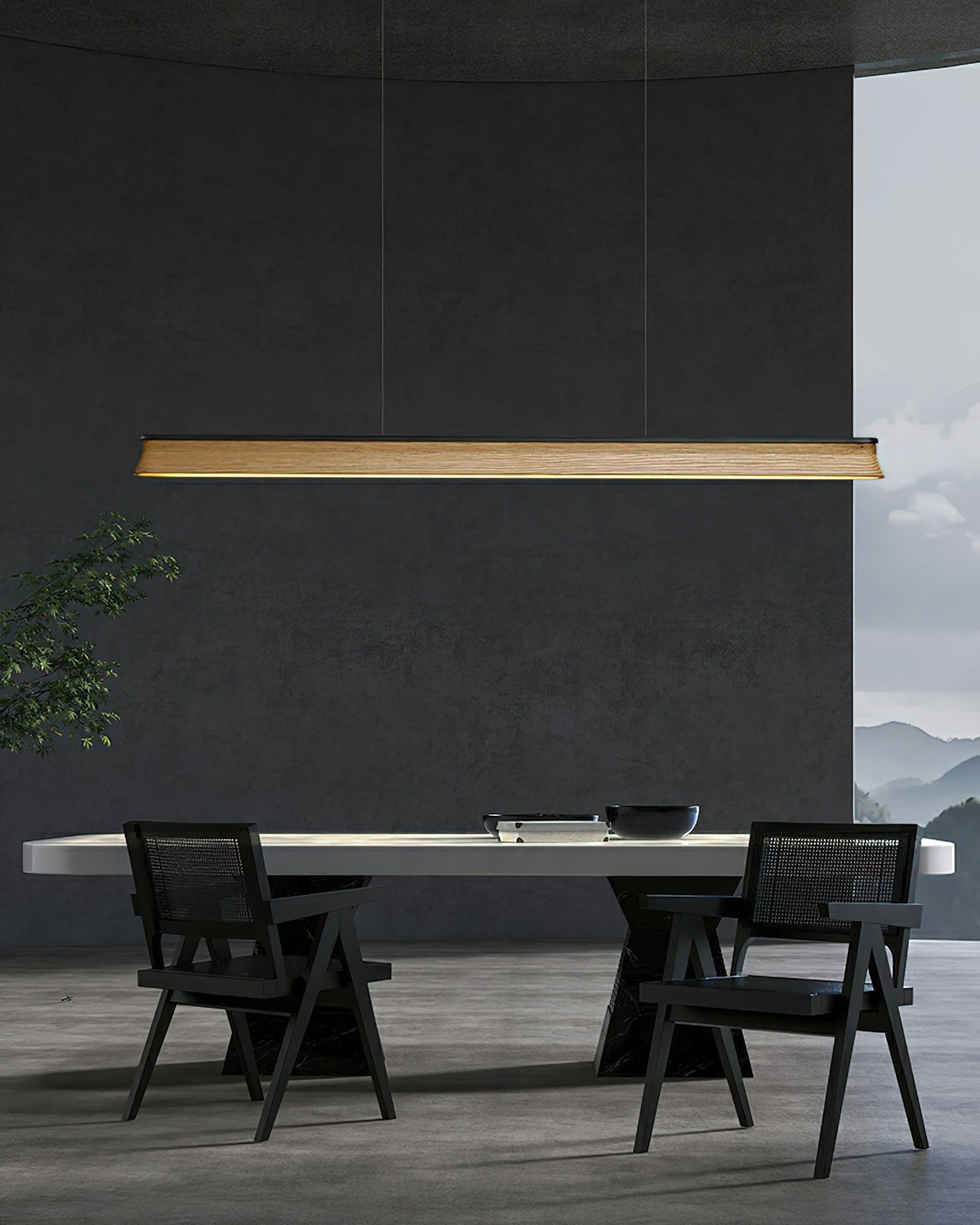 Aldeette hanglamp Houten Balk Minimalistisch