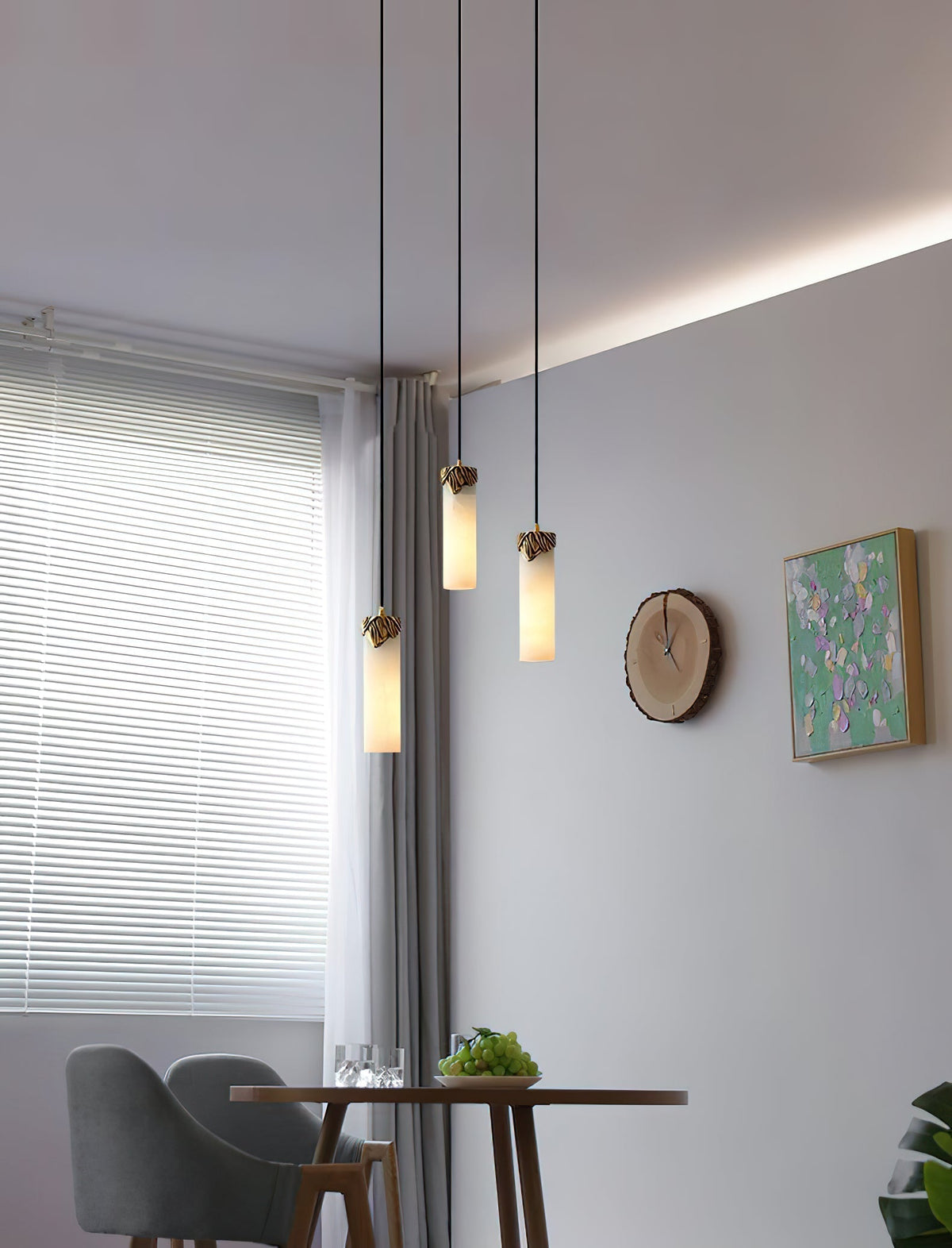 Albinenne hanglamp van albast