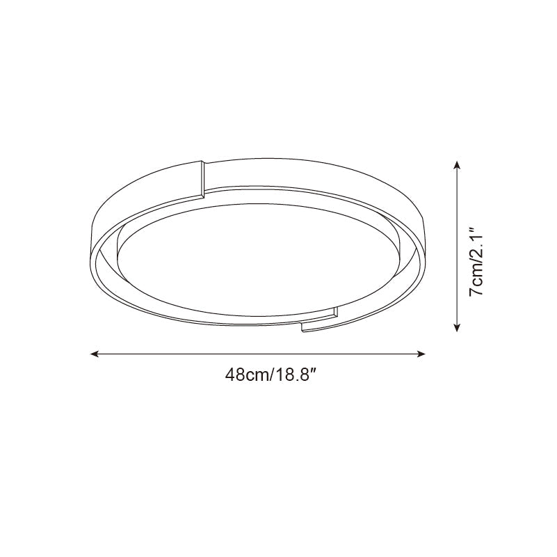 Solen plafondlamp minimalistisch rond travertin