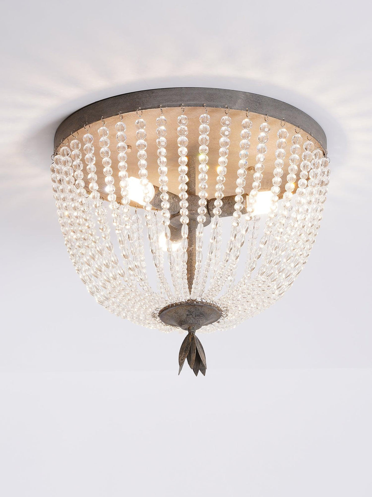 Farlan plafondlamp met kristallen kralen en luxe afwerking