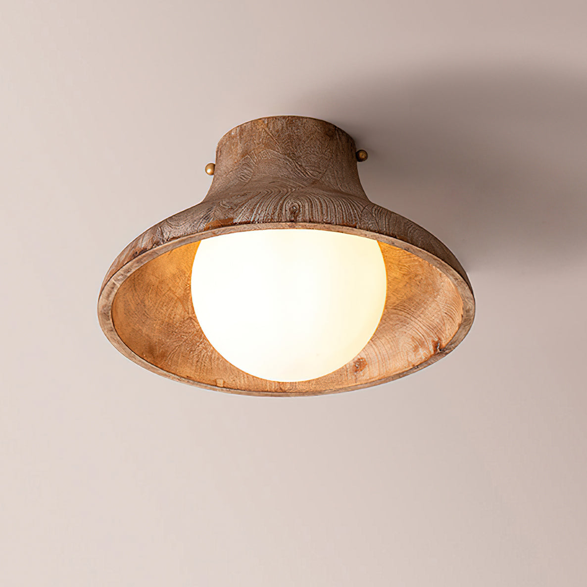 THE SYLAS Vlakke plafondlamp met gefloren ontwerp