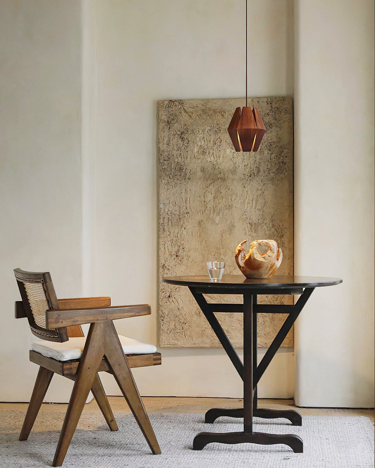 Kaden hanglamp van walnoothout