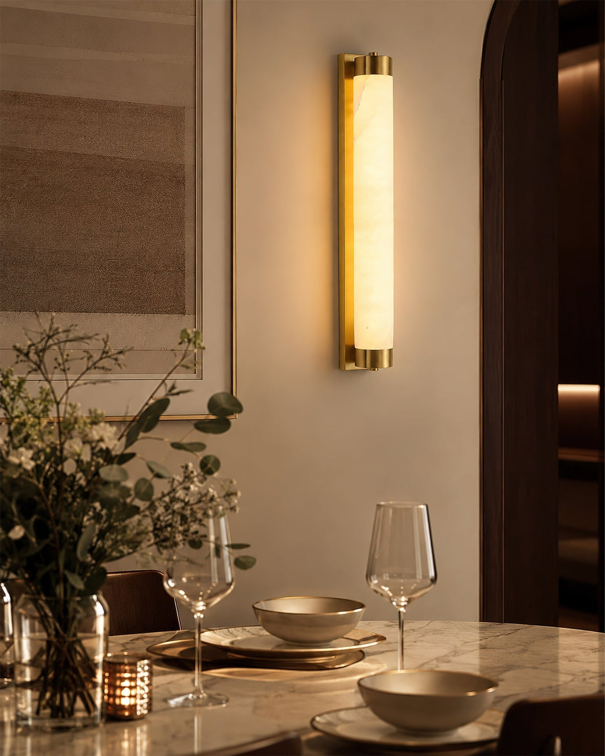 Alvion albasten wandlamp
