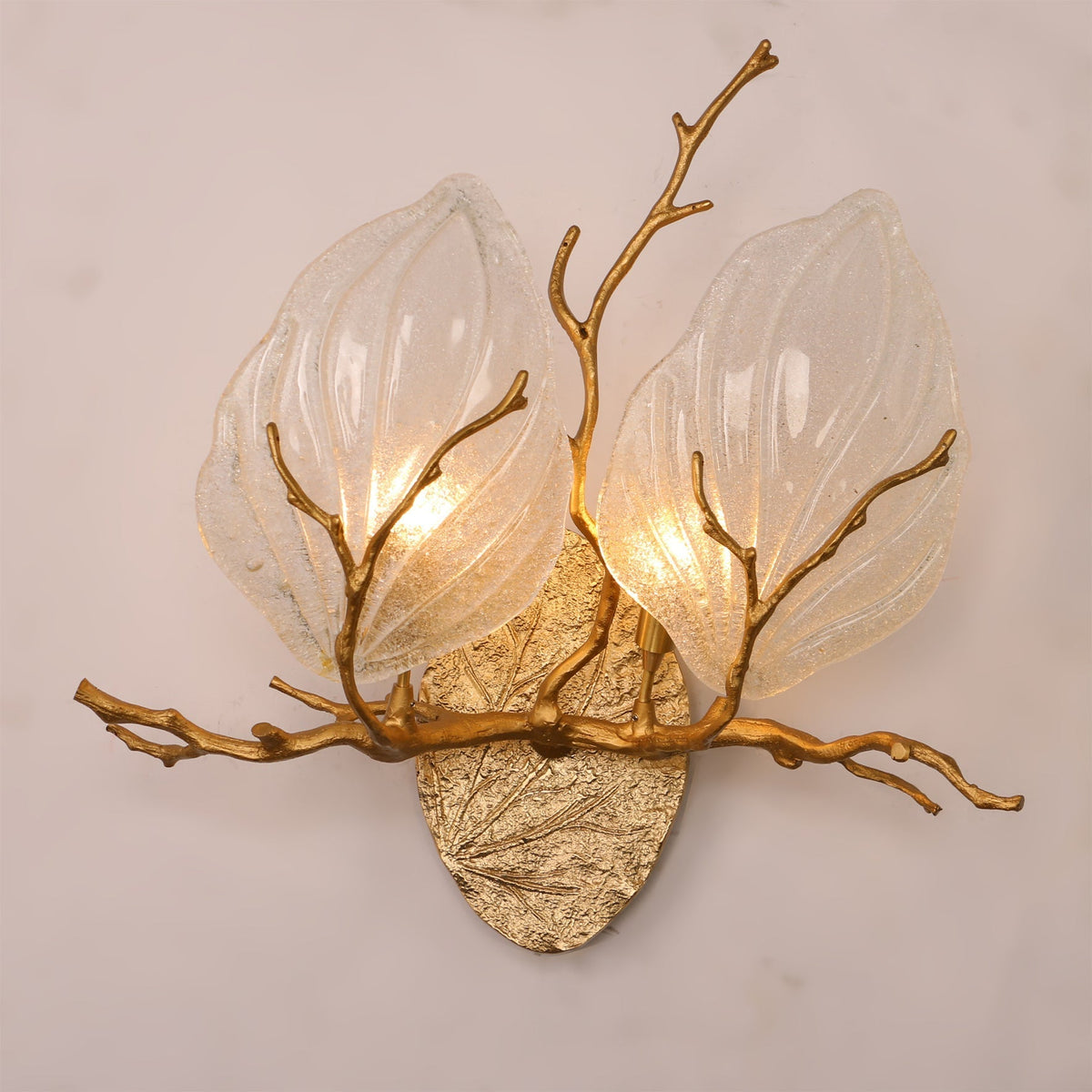 Auriira blad tak messing wandlamp