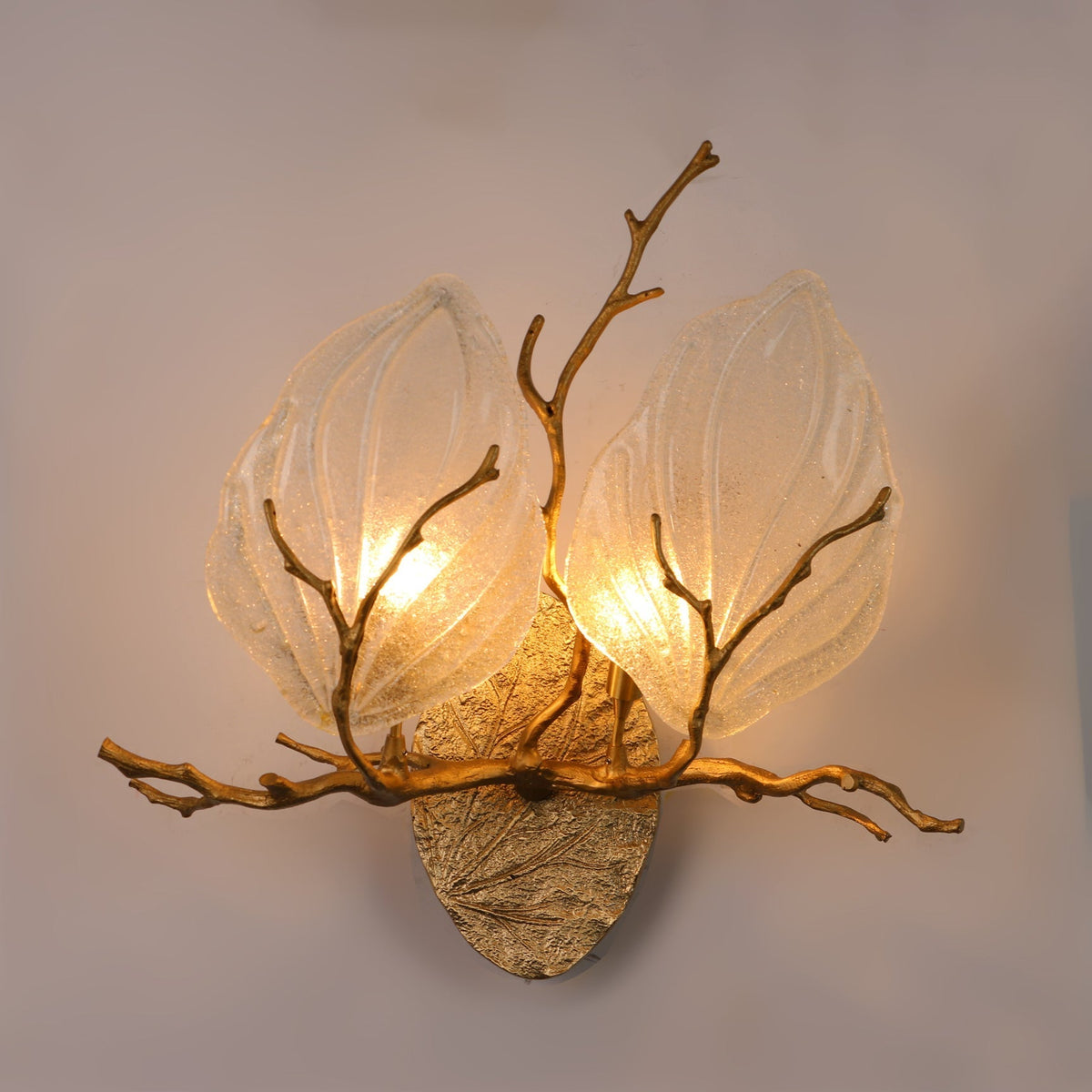 Auriira blad tak messing wandlamp